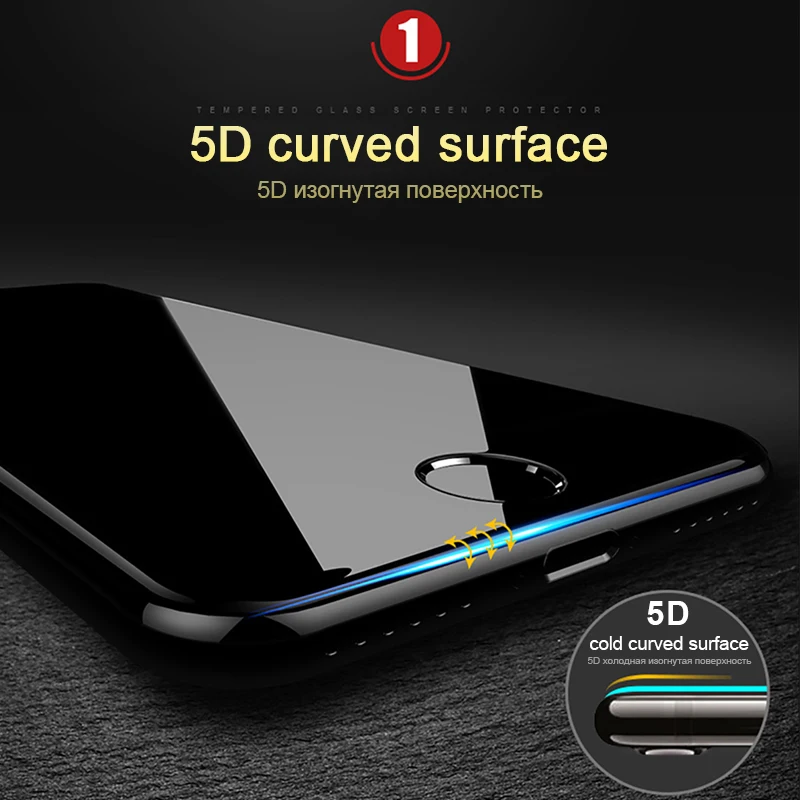 WuKong полное покрытие 5D Защита экрана для iphone 6 6s 7 8 plus 7plus закаленное стекло новое 4D