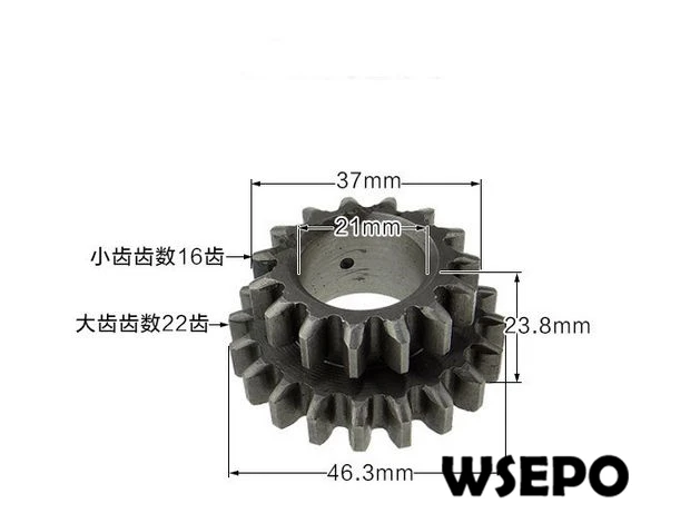 Качество OEM! Задний редуктор для газового двигателя 170F(7HP) или 170F/173F 4 ~ 5HP дизельный
