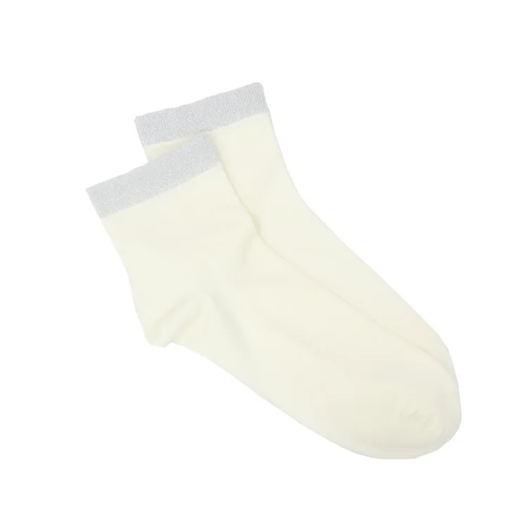 Milk White Женские повседневные носки, 1 пара, новинка, короткие носки для девочек, яркие цвета, новинка, женские тонкие нейлоновые модные милые носки для девушек - Цвет: Milk White