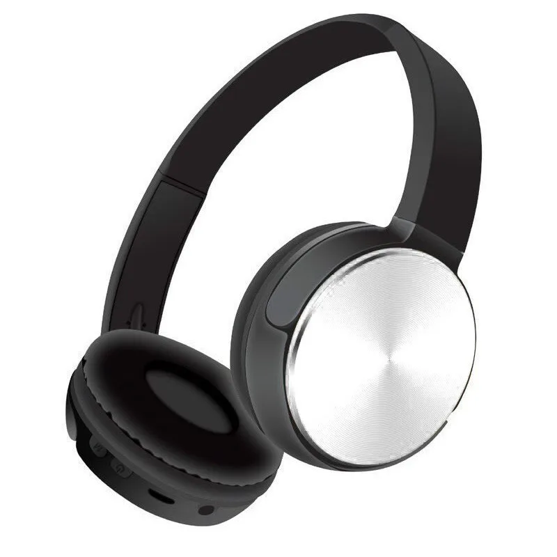 Headphone Silver Bluetooth беспроводные наушники 6 цветов спортивная Гарнитура подключение 3,5 мм аудио кабель с микрофоном FM радио TF карта для ПК мобильного телефона - Цвет: Headphone Silver