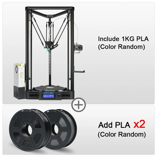 ANYCUBIC Kossel 3d Принтер шкив линейный плюс половина собранного большого размера 3D печати модуль автоматического выравнивания дешевые impresora 3d - Цвет: Kossel Add 2KG