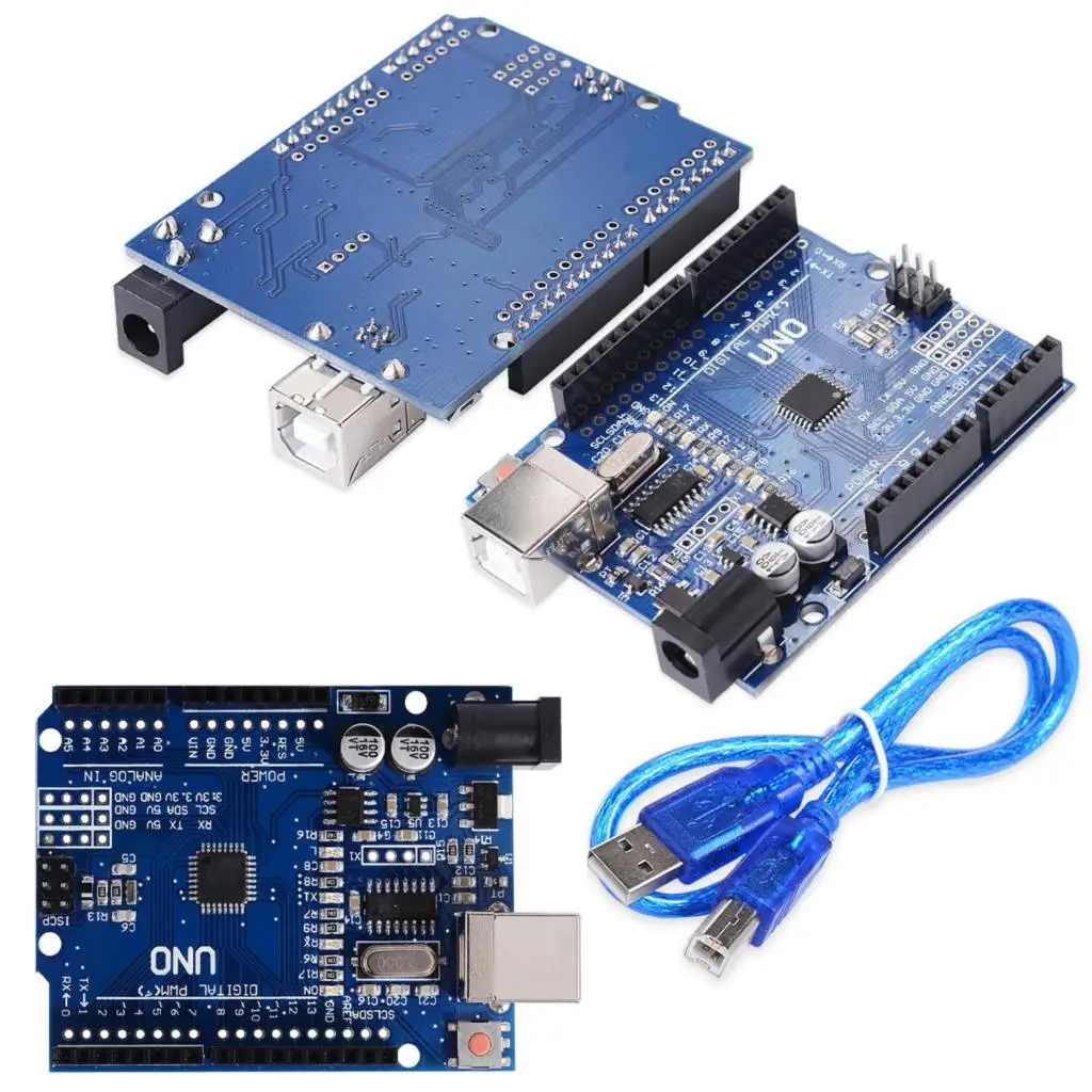 UNO R3 макетная плата ATmega328P CH340 CH340G для Arduino UNO R3 с прямым контактным разъемом - Цвет: UNO Cable