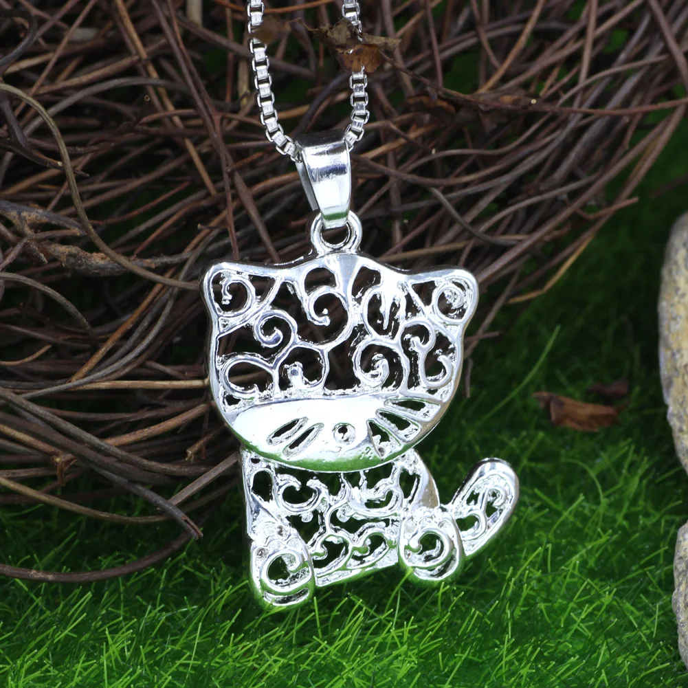 Youe shone женское серебряное ожерелье с котом из Табби Очаровательное кулоном