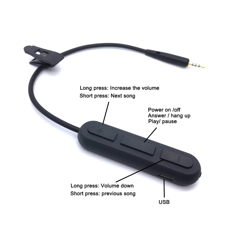 Tiandirenhe беспроводной Bluetooth кабель для Bose OE2 OE2i QC25 наушники передатчик адаптер 2 5 мм