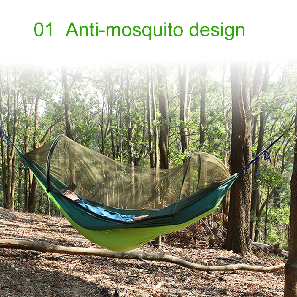 Anti-mosquito Portable Anti-mosquito Automatic Unfolding Hammock Camping Hanging Sleeping Bed Camping Hammock Mesh