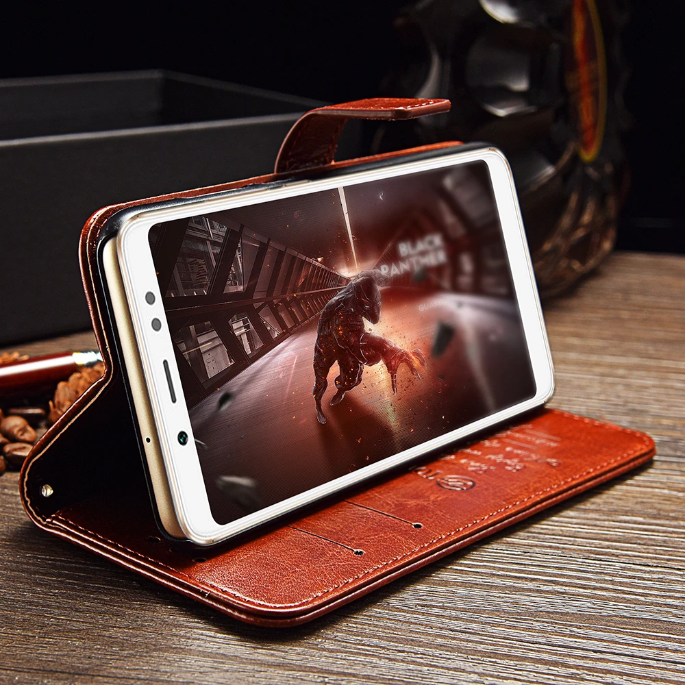 Чехол-бумажник TOMKAS для Xiaomi Mi 6X A2 кожаный чехол-книжка с кармашком карт