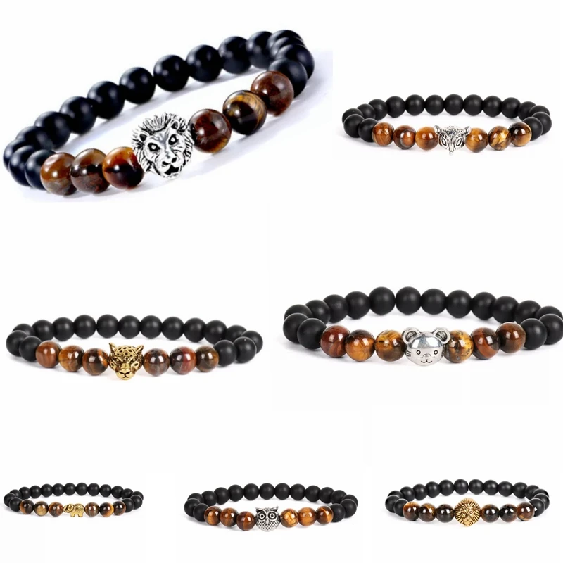 Браслеты женские из натурального камня золотистые и Серебристые матовые очаровательные ювелирные