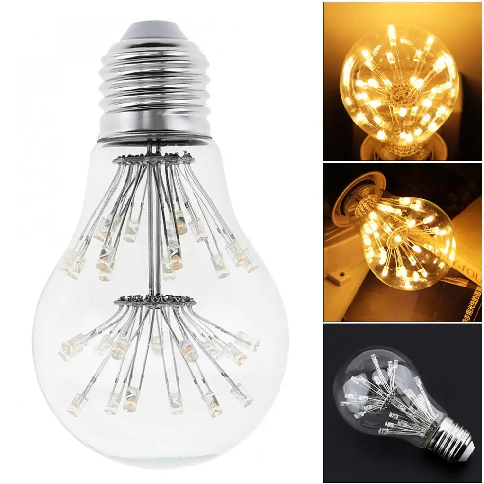 A60 85 265V Винтаж Edison полный Звездная лампа с 360 градусов угол луча на