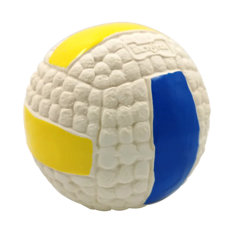Volleyball Игрушка для собак из натурального латекса мячи для собак пищалка игрушки жевательные игрушки для маленького большого щенка собаки чихуахуа Французский бульдог, золотистый ретривер - Цвет: Volleyball