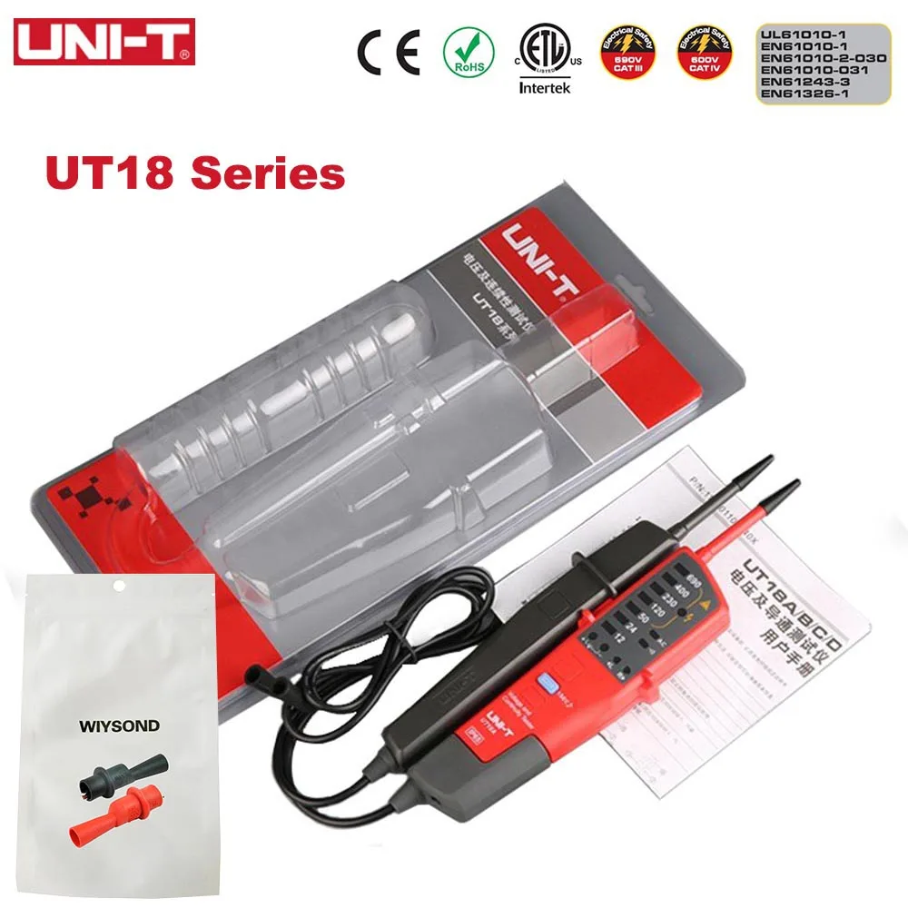 UNI-T UT18 серии UT18A UT18B UT18C UT18D ручка мультиметр напряжение и непрерывность тест er/ВКЛ-ВЫКЛ тест/УЗО тест/Водонепроницаемость