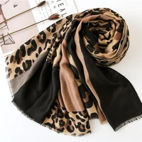 2020 fashion spain luxury brand leopard patchwork viscose shawl scarf print muffler soft oversized hijab sjaal foulards muslim