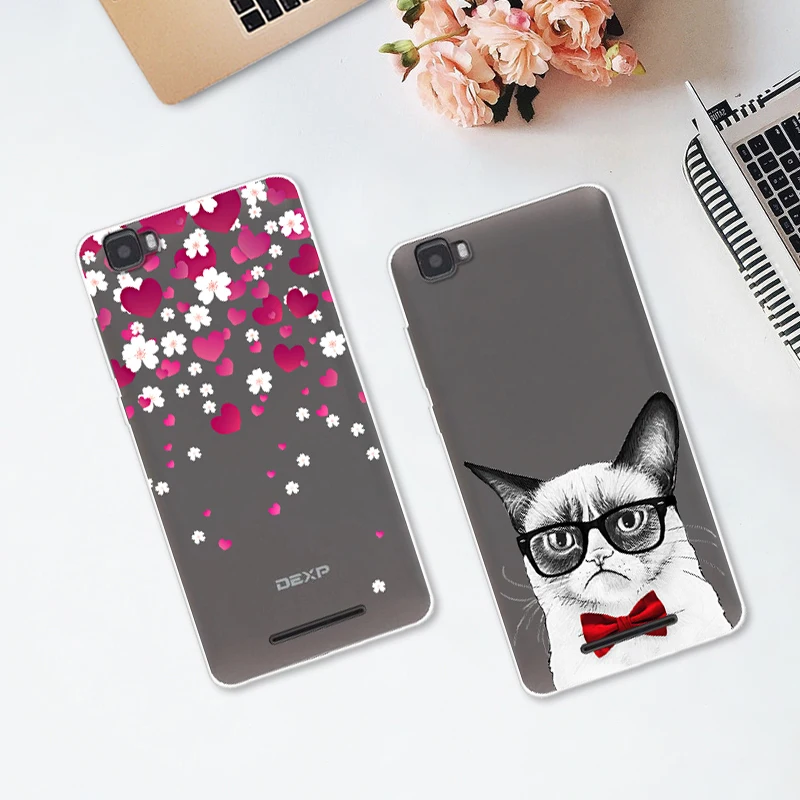 For Dexp Ixion El450 Force 5.0 Inch Phone Case Soft TPU Silicone Cover Protective Printed Fundas |