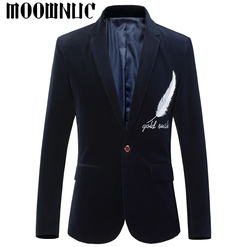 Мужской Блейзер MOOWNUC классический деловой блейзер с принтом|business casual suit|casual suitblazer