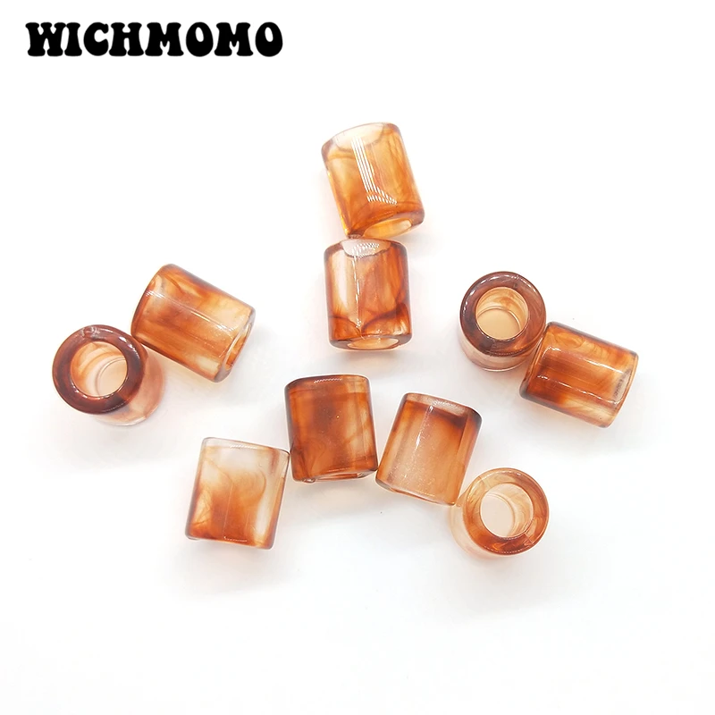 Новинка 2019 акриловый коричневый гладкий бисер в форме цилиндра 11 мм 20 ⑤ упак.