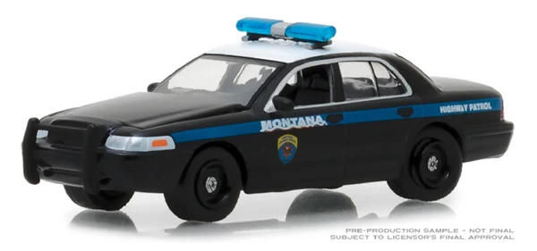 Зеленый светильник 1: 64 2001 Ford Crown Victoria Interceptor игрушечный автомобиль игрушки для детей литая под давлением модель автомобиля подарок на день рождения