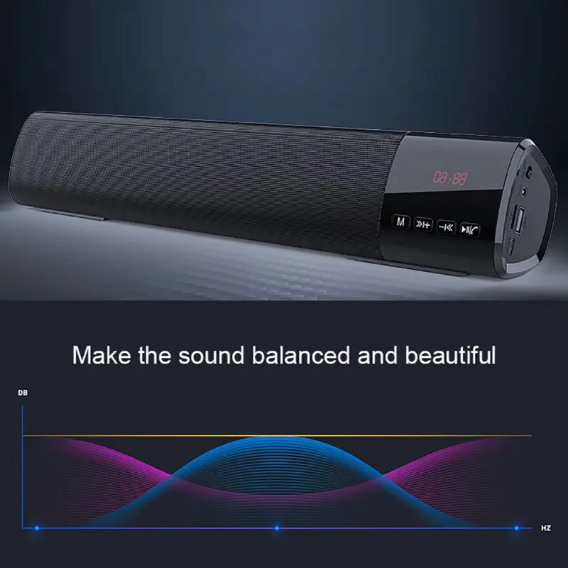 Длинная полоса водонепроницаемый Bluetooth динамик плагин карты голосовые подсказки
