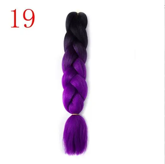 P18/613 LISI HAIR Jumbo Braids Ombre long Synthetic Braiding Hair Blonde Pink Blue Grey multiple colour 100g 24 inches - Цвет: P18/613
