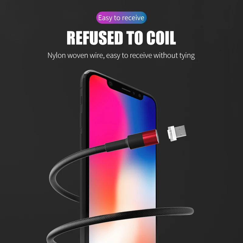 Магнитный usb-кабель 3A для iPhone, Micro USB type-C, кабель для быстрой зарядки, Магнитный зарядный кабель Micro usb, USB C для samsung, Xiaomi