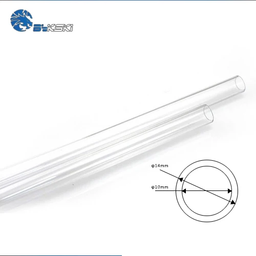 BYKSKI из оргстекла ПММА/PETG жесткая туба(OD12mm/OD14mm/OD16mm)+ 2 мм толщина+ 50 см длина Прозрачная Жесткая труба 2 шт./лот