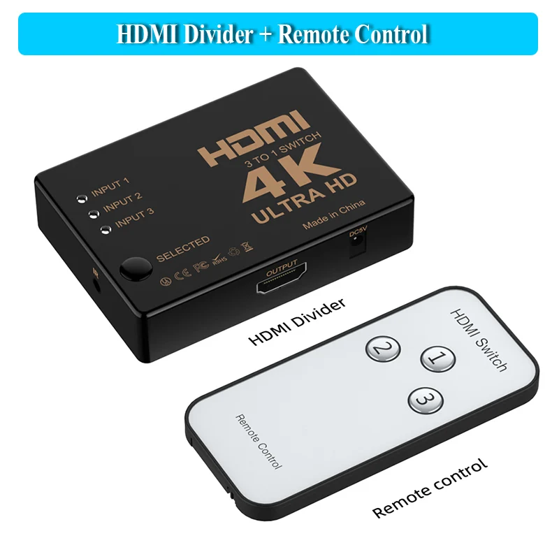 4 K/2 K/1080 P HDMI сплиттер 3 входа 1 выход концентратор HDMI видео переключатель для дисплея DVD HDTV для Xbox PS3 PS4 - Цвет: Type 1
