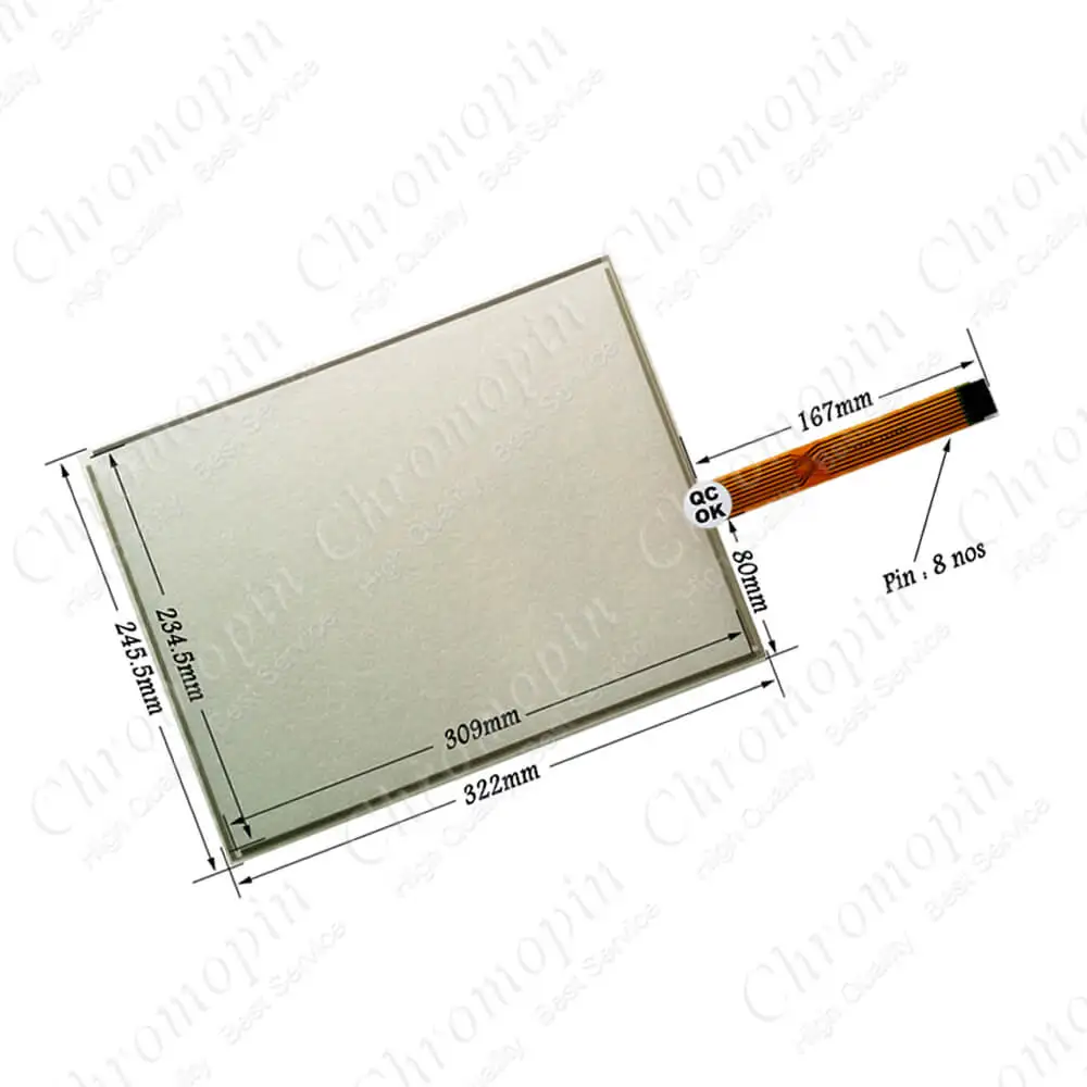 Touch Screen Panel Digitizer for AB View Plus 1500 6189-RDT15C A SER C REV Ser.A Rev.D with Overlay |