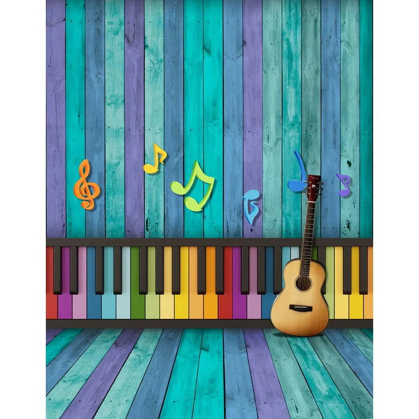 

TR Rainbow Piano Photo Background Backdrop Melody Vinyl Backgrounds for Photo Studio Custom Newborn/ Kids Photo Booth Props