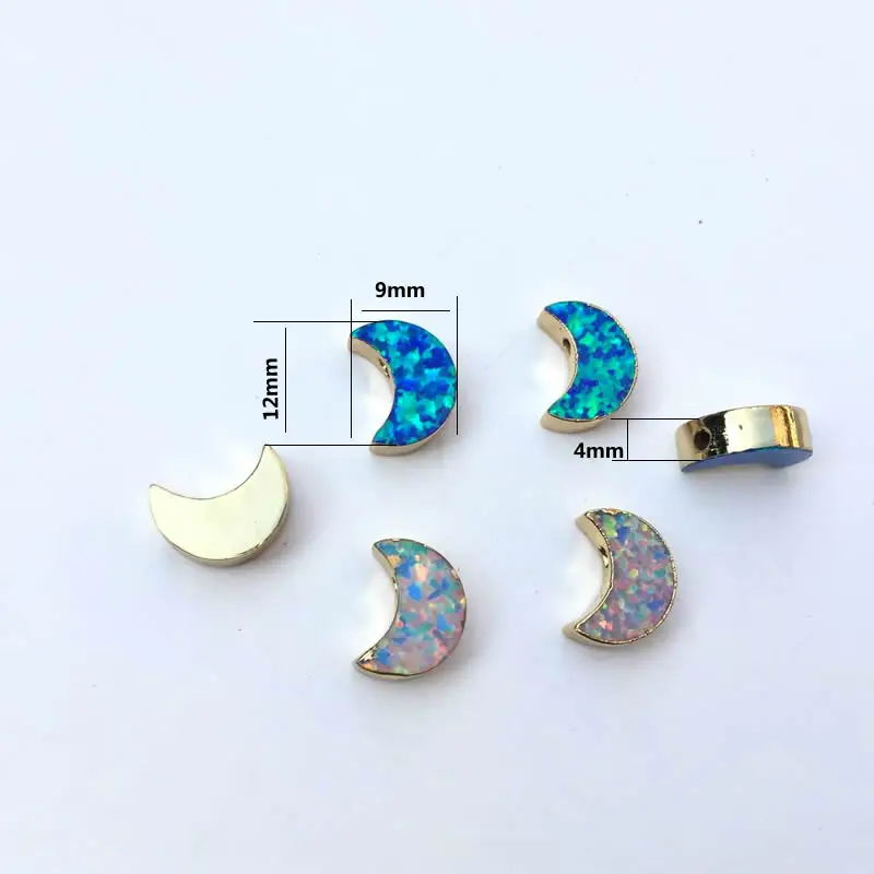 Мужские подвески в форме полумесяца с опалом и луной оптовая продажа 5 шт.