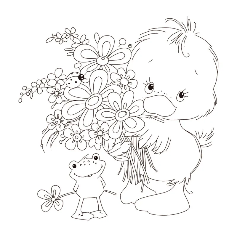 10x10 утка Свадебные цветы букет невесты прозрачный штампы для Скрапбукинг набор