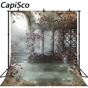 Capisco сказки фоны для фотографий в день рождения детей Фон сад дворца озеро задний план с изображением воды для новорожденный фото студия реквизит