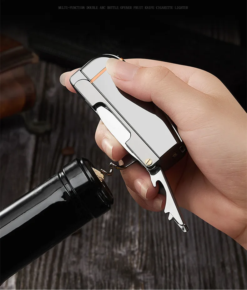 Новинка, электронная USB Зажигалка для ножей с зажиганием, металлическая подарочная зажигалка