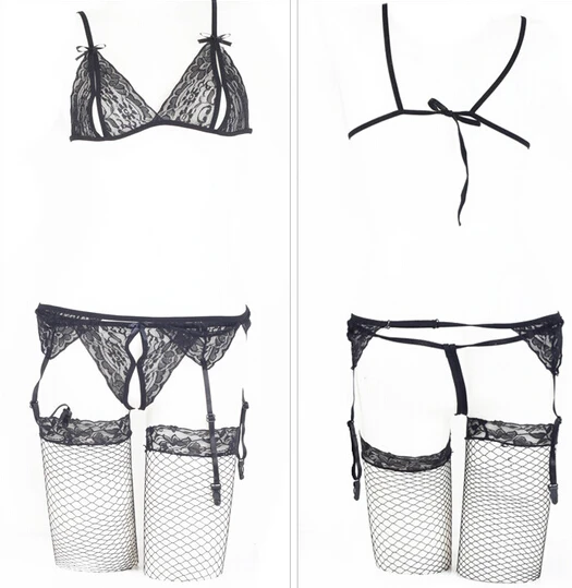 Комплект из 4 предметов Женская Интимная одежда для сна халат сексуальное нижнее