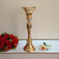 height 48cm 18 9 gold table flower vases golden table centerpiece table decor wedding decoration 10pcslot wedding lead roads