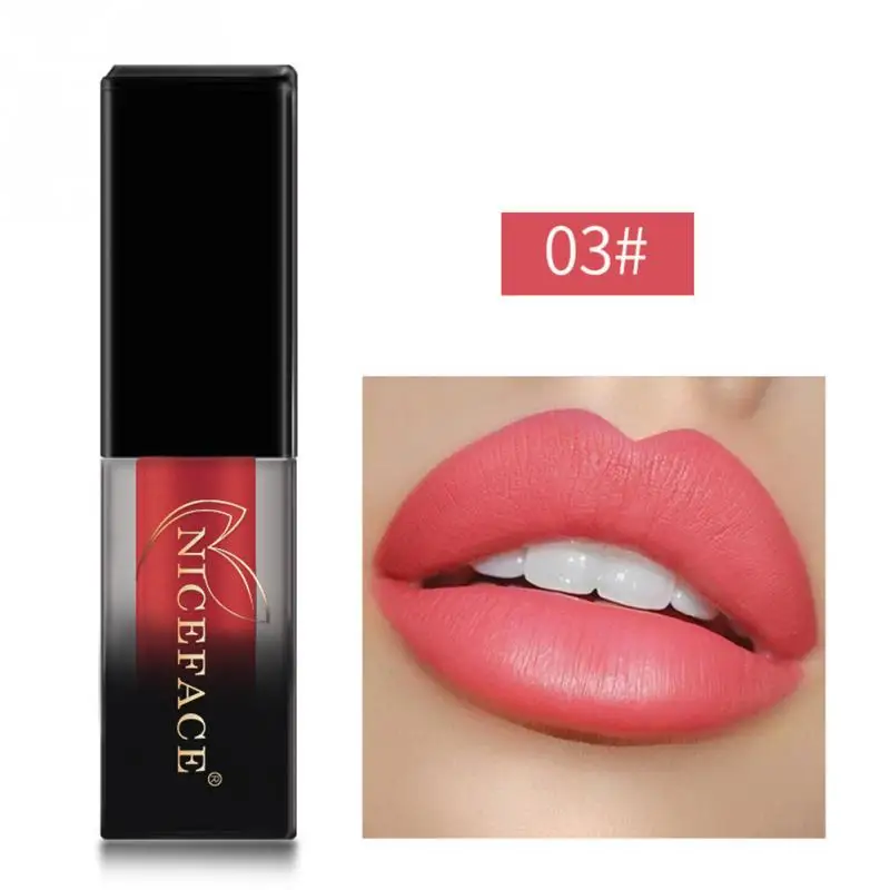 Блеск для губ Долгое Водонепроницаемый макияж Шелковистые матовые Косметика