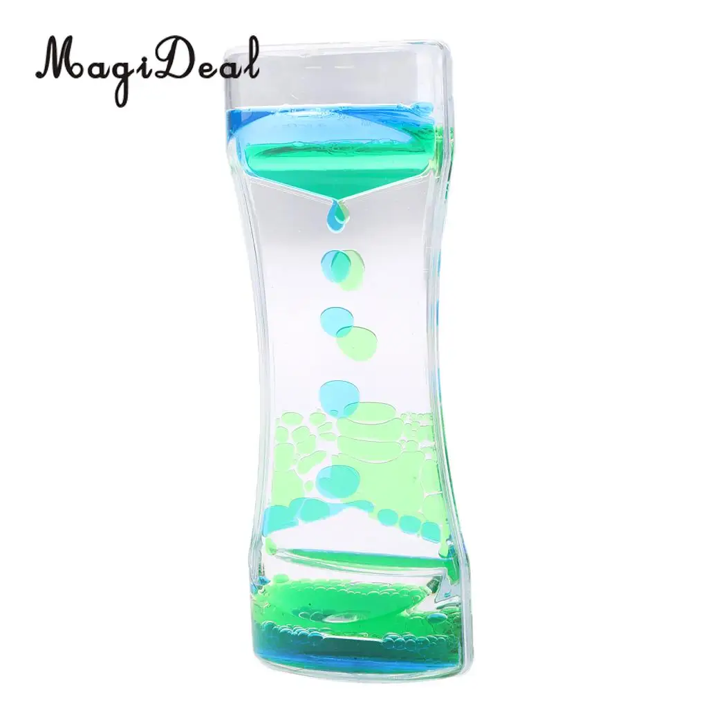 MagiDeal, 1 шт., плавающий цвет, смесь, масло, жидкость, Bubbler, таймер движения, часовое стекло для дома, комнаты, офиса, Декор, новинка, подарок на день рождения
