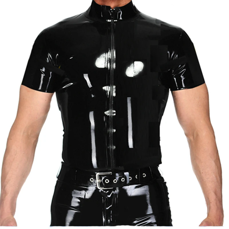 2019 Мужская сексуальная искусственная кожа шестная форма для танцев черная