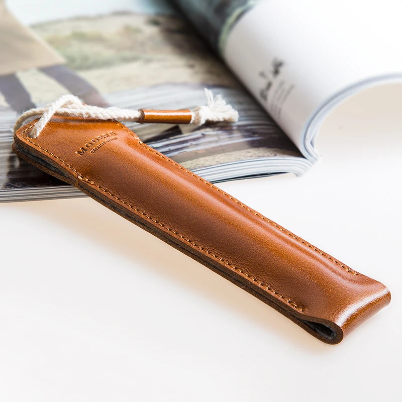 Натуральная кожа ручка сумка фонтан держатель шариковой авторучки футляр для