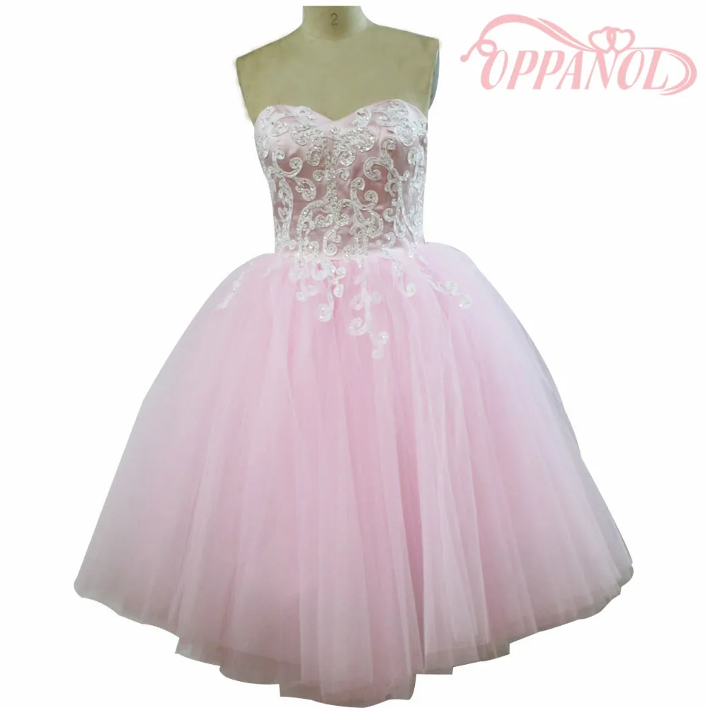 Лидер продаж светло-розовый платья для выпускного вечера Милая рукавов Vestido De Festa