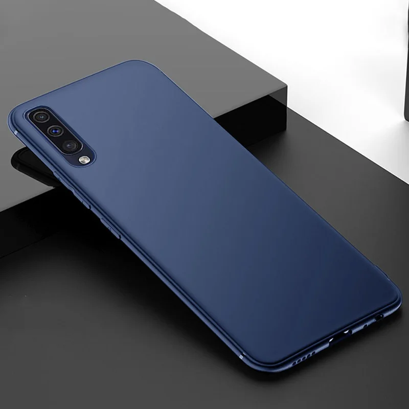 Keajor чехол для samsung Galaxy A50 чехол ультра тонкий мягкий матовый Силиконовый ТПУ бампер чехол для samsung Galaxy A30 чехол для телефона - Цвет: Синий