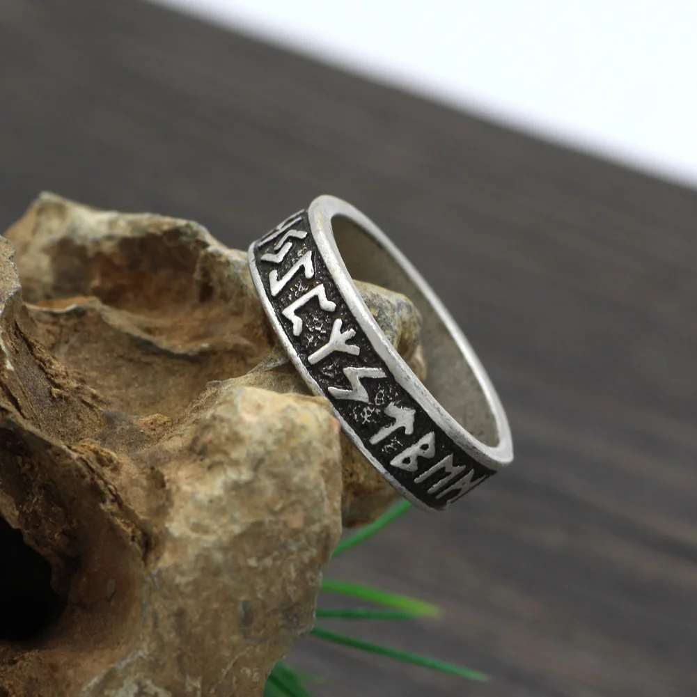Скандинавский кельтский язычник большой Футарк скандинавский Руна|rune ring|ring