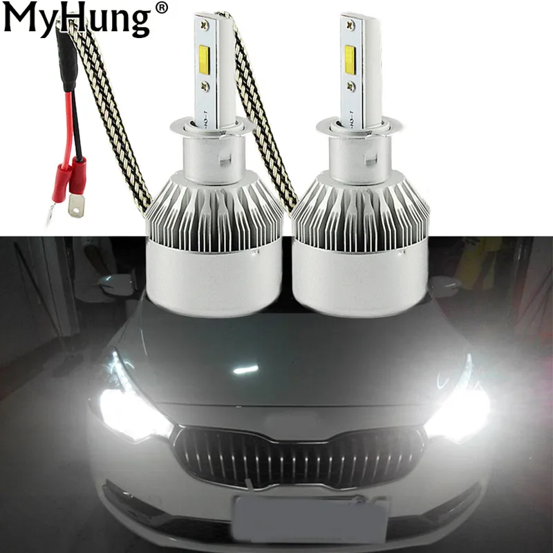 

Автомобильные светодиодные фары H7 H1 12V H11 H8 9005 HB4 9006 6000K 72W 7600LM H4 фара для грузовика Запасной комплект RDL 1 пара автомобильный Стайлинг