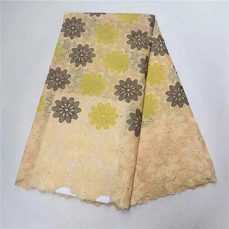 Teal Green African Swiss Voile Lace Fabric 2019 High-grade embroidery With Stones Nigerian Cotton 5Yards PSA730-6 | Дом и сад