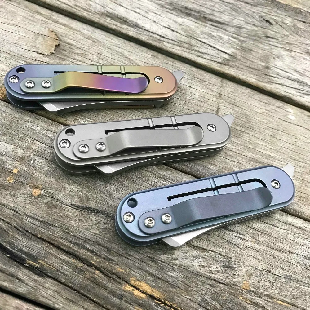 Складные мини ножи LDT Bean S35VN лезвие мясника титановая ручка SR карманная цепочка