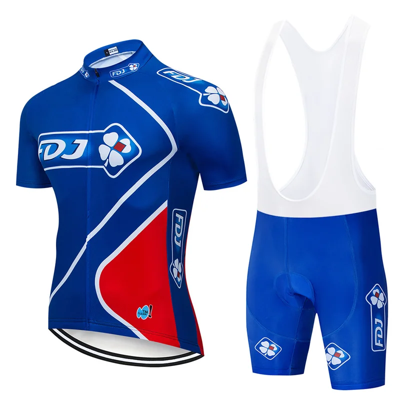 2019 FDJ мужские про команды быстросохнущие велосипедные Джерси дышащая с коротким