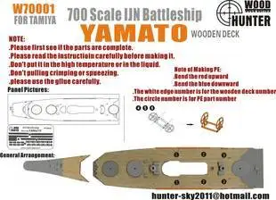 The Japanese Battleship Yamato wooden deck with Tamiya Assembly model parts | Model Building Kits