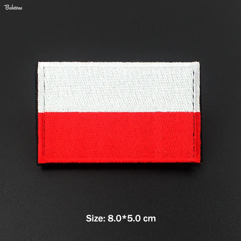 1 pcs Евросоюз Польши продолжительность Франция флаги патч значки Тактическая Мораль прочно держаться на поверхности наклейки для шляпа рюкзак ткань украшения - Цвет: 1 pcs