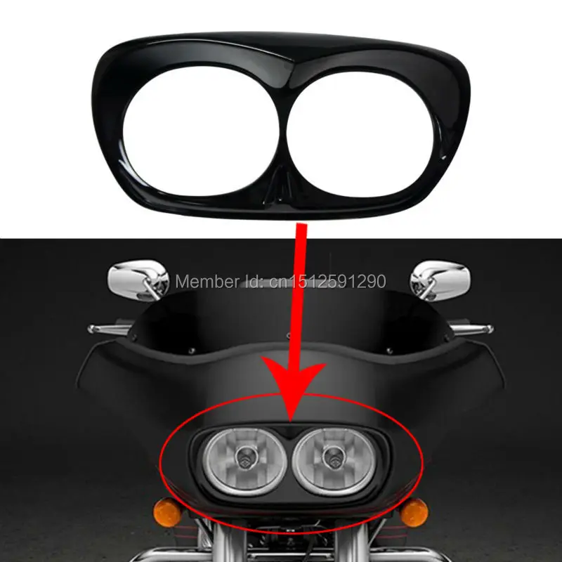 Яркий черный светильник на голову Безель чехол для Bad Boy Harley Road Glide внешний