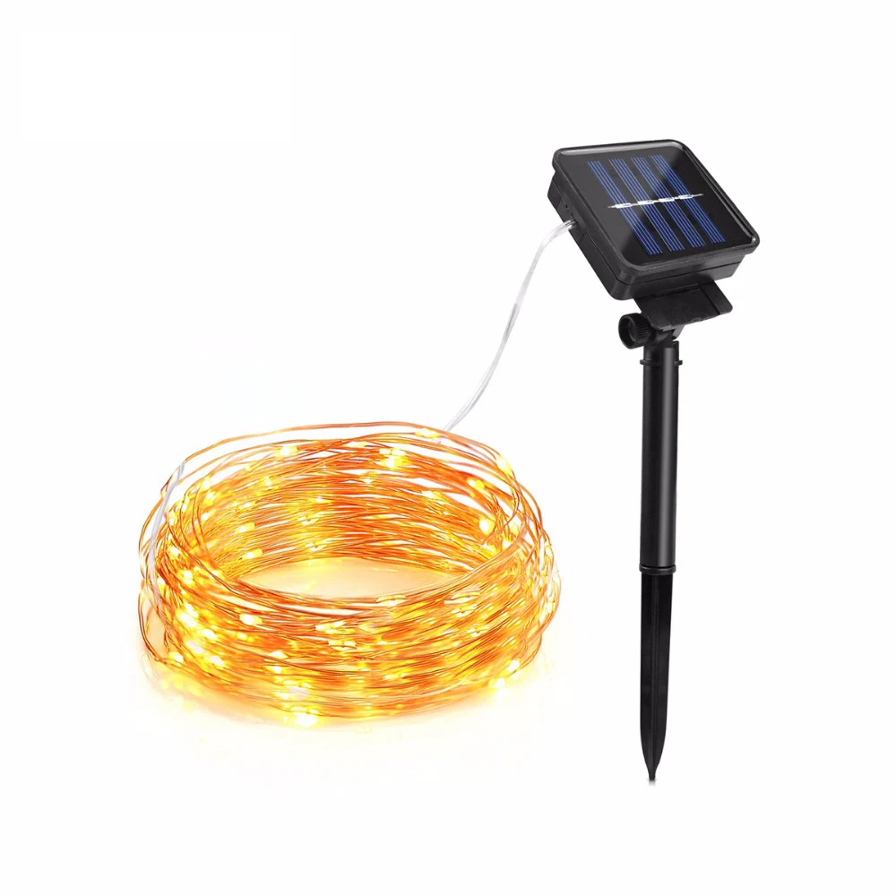

10M 20M Copper Wire Solar LED String lamp Fairy Holiday light Strip Decor Garden Lawn Wedding X&#39mas Party Ambiance li