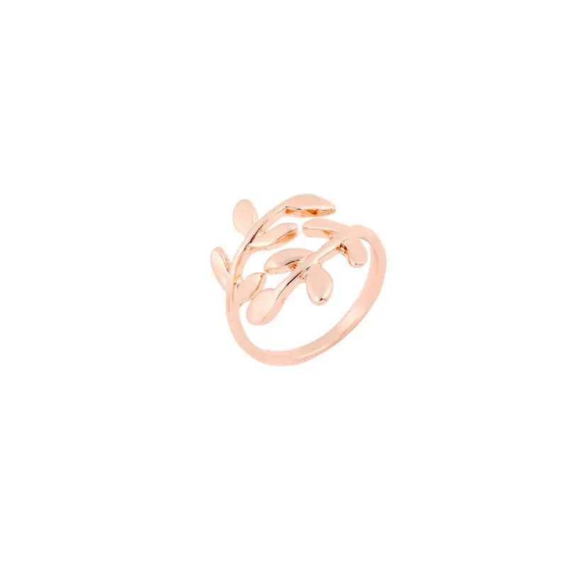 Yiustar 2016 Модные украшения кольцо золото-colorcute листья стрейч engement Кольца для Для