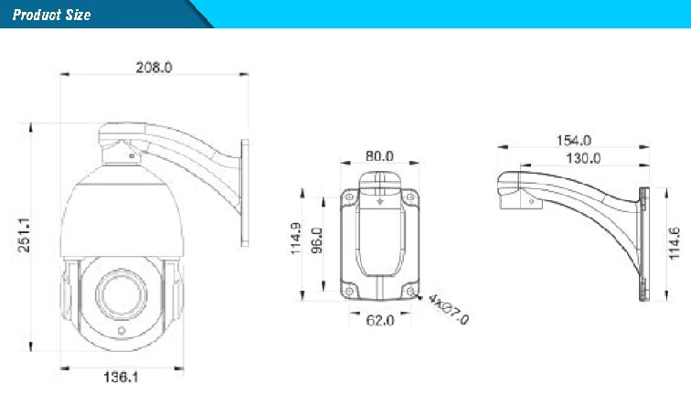 H.265/264 мини 4 МП Высокоскоростная купольная камера starlight 20x оптический зум ONVIF P2P сеть автоматическое отслеживание PTZ IP камера опционально POE