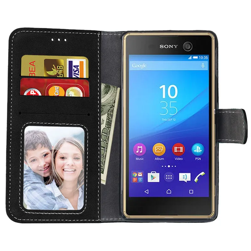 Чехол книжка для Sony Xperia M4 Aqua чехол бумажник из искусственной кожи 5 0 E2312 E2303 E2353 E2333|